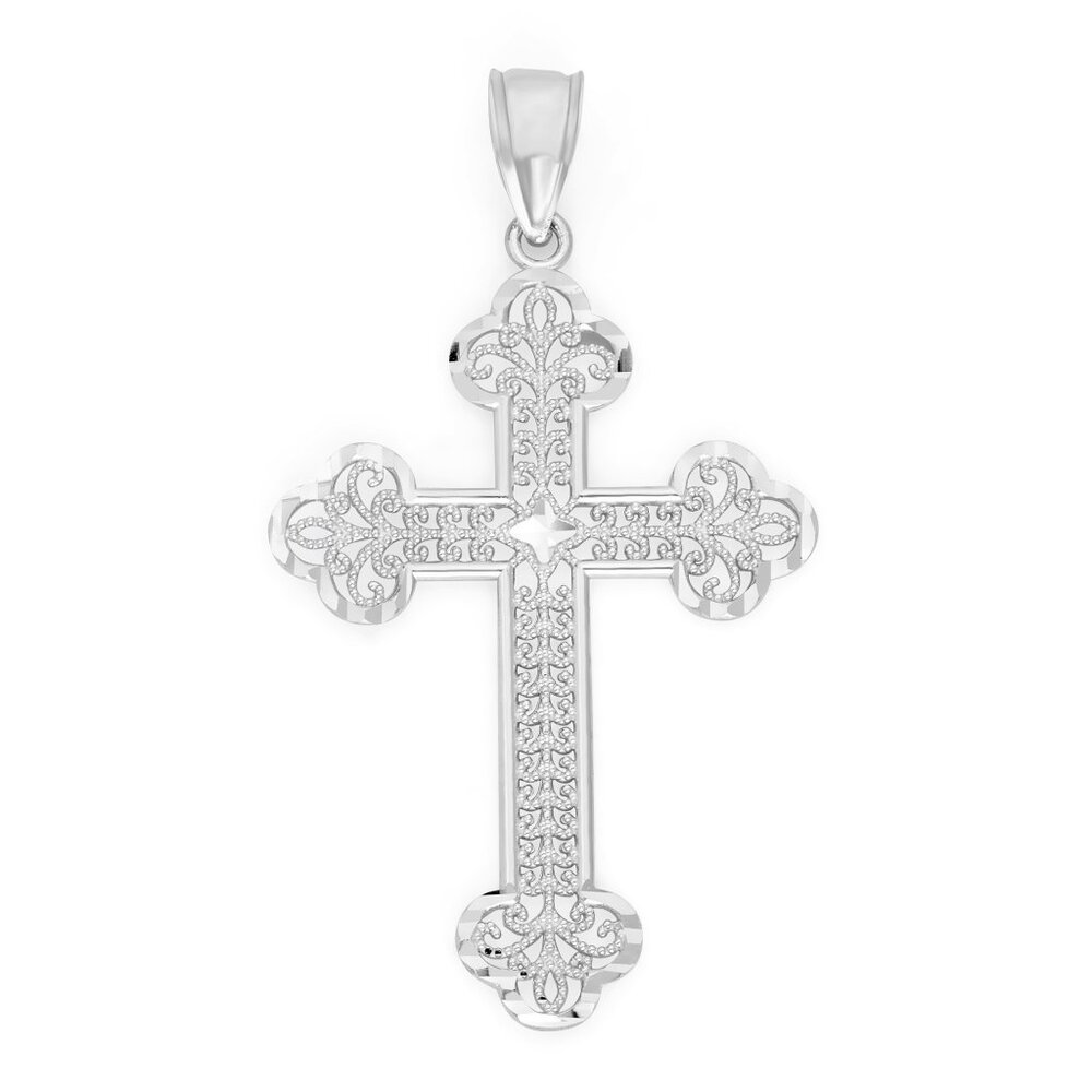 925 Sterling Silver Cross Pendant - Religious Jewelry Gifts Cross Necklace